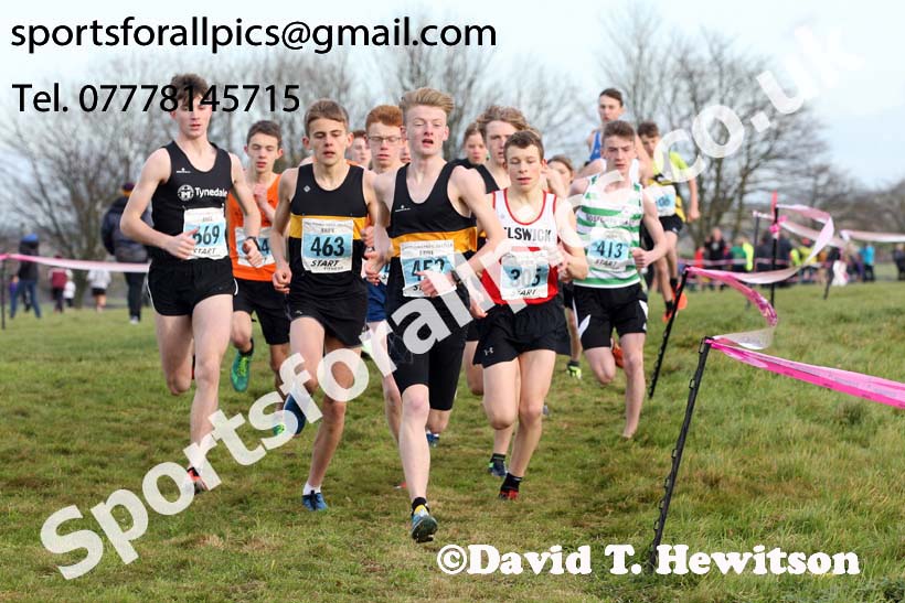 Boys under-15s 2017 Start Fitness North Eastern Harrier League, Aykley Heads, Durham. Photo:  David T. Hewitson/Sports for All Pics